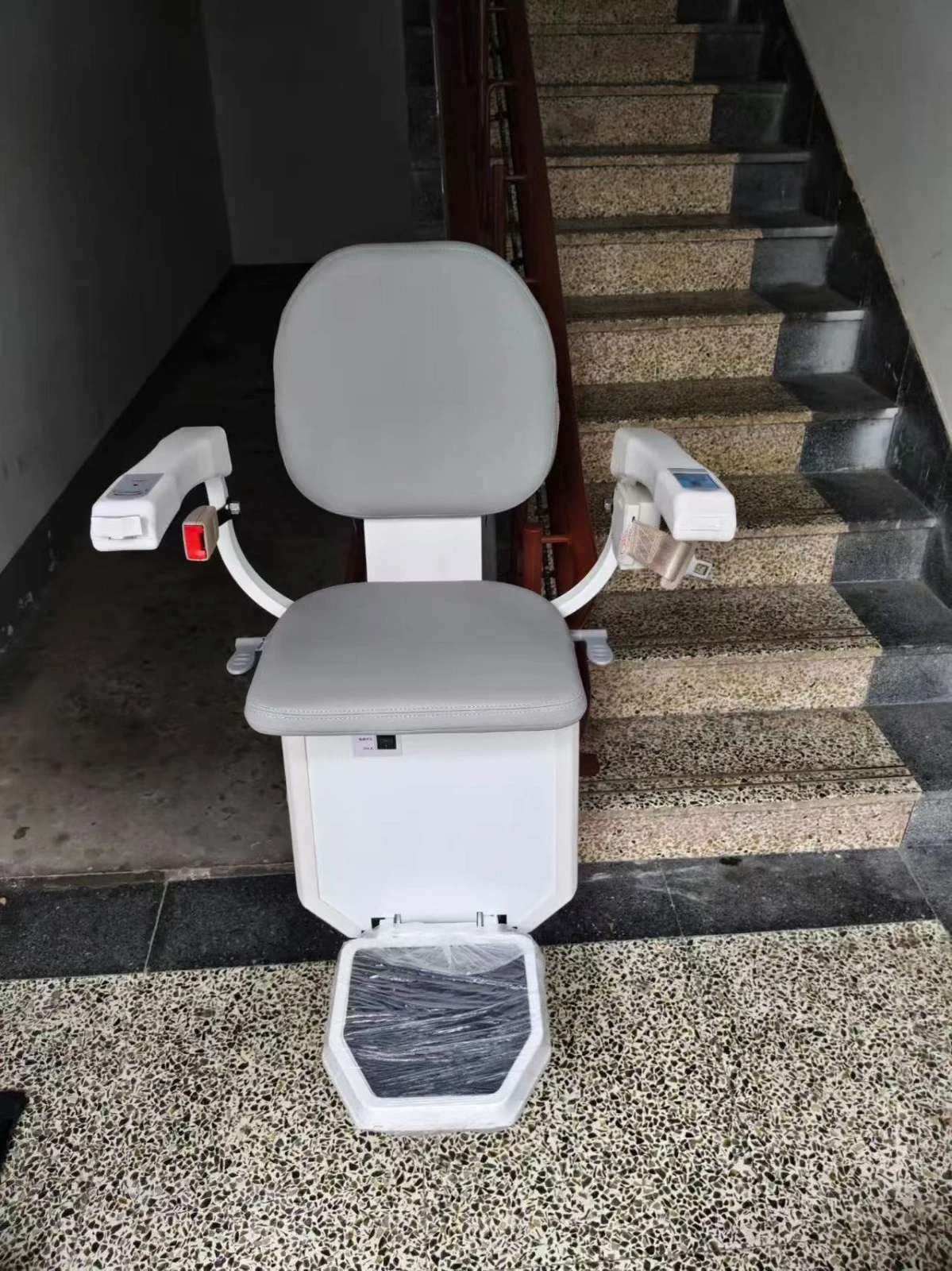 Chair lift installed on a residential staircase in Pakistan by PK Elevator